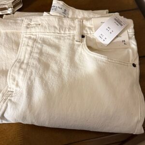 Abercrombie & Fitch Cream Denim Pants
